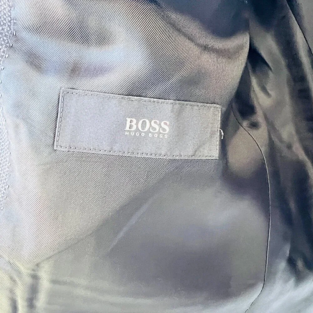 Boss Hugo Boss Huge4/Genius3 Wool slim sport coat, textured gray, Size 40R